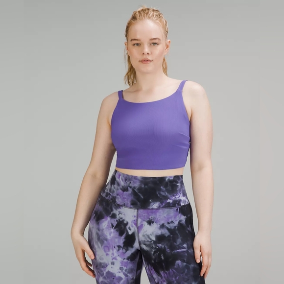 Lululemon - Ribbed Back-Twist Yoga Bra Light Support, C/D Cup - Charged Indigo - Picture 1 of 9